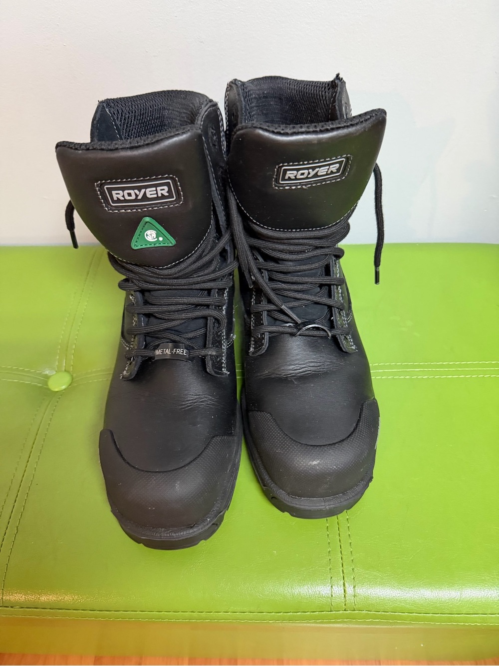 Royer Black Men’s Work Boots with composite toe cap. New never worn